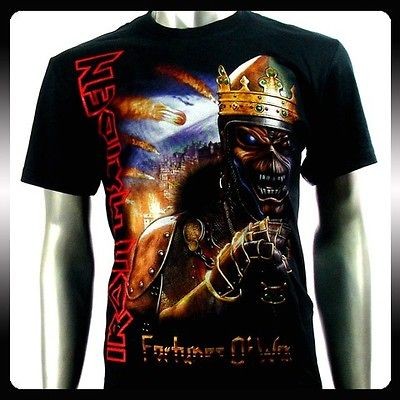 Sz M Iron Maiden T Shirt Biker Rider Heavy Metal Men Punk Rock S44