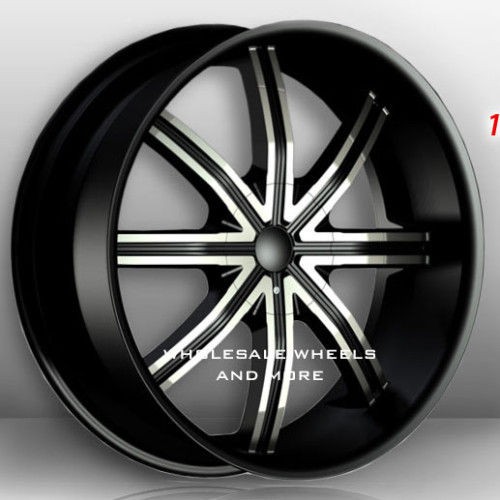 24 DZ102MB BLACK/MACHINE HOT RIMS DUB,U2,VELOCIT​Y