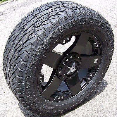 20 BLACK ROCKSTAR WHEELS FALKEN WILD PEAK AT TIRES CHEVY SILVERADO 