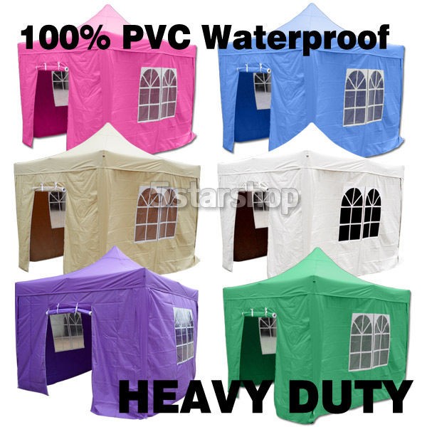 100% PVC Waterproof 10x10 PopUp Party Folding Tent Canopy Gazebo High 