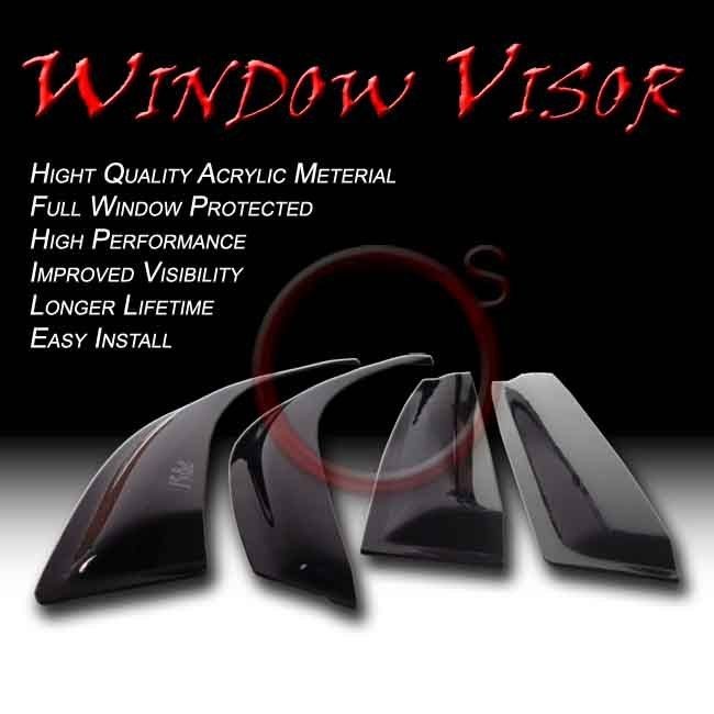   Civic 4 Door/4D/4DR Smoke Window Vent Sun Shade Rain Guard Visors