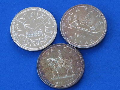 1972, 1973 And 1978 Canada Silver Dollar Lot Of 3 B0147L