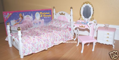   BARBIE Victoria BEDROOM Mirror Bench Vanity PLAY SET DOLL HOUSE