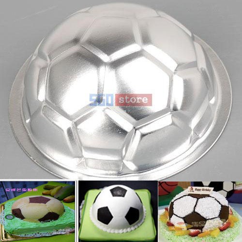   Birthday Cake Tin Jello 3D Football Shaped Pan Molds 3.2 Moulds