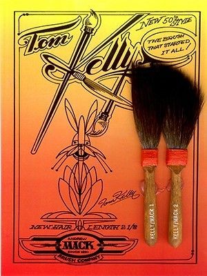 Kelly Mack Striper Pinstriping Brushes, Set of 2  Sizes #1 & #2