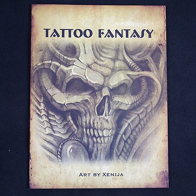 XENIJA TATTOO FANTASY Sketchbook TATTOO FLASH BOOK A4 Sketch 11.3*8