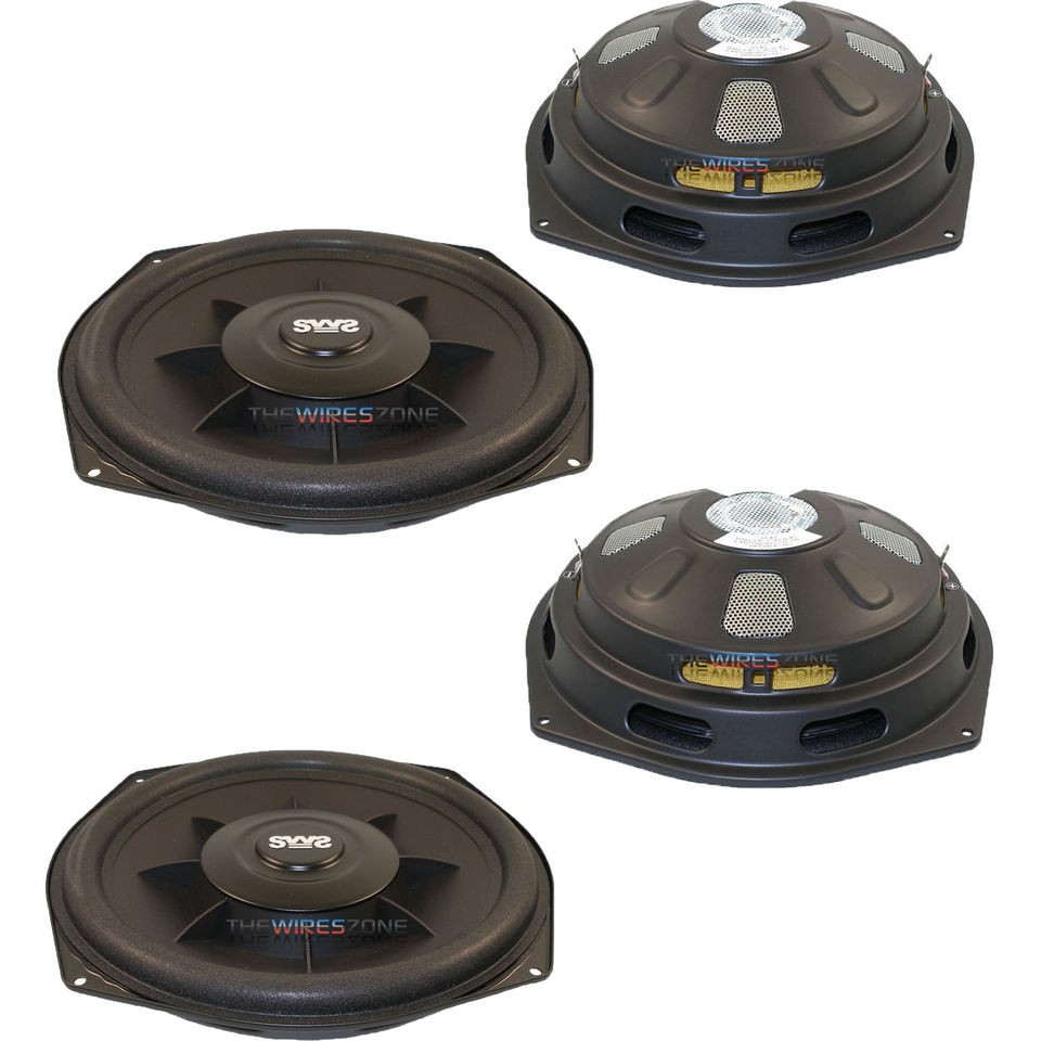 2X EARTHQUAKE SOUND SWS 8X 8 SLIM SUBWOOFER 4 OHM PAIR