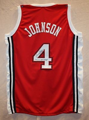 Larry Johnson Autographed UNLV Running Rebels Red Jersey Authenticated 