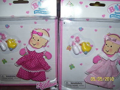 LOT OF 8 BABY ZAPF CREATION BABY BORN MINI WORLD DRESSES CLOTHES 