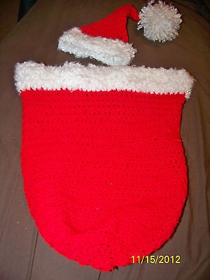 Crochet baby Chirstmas/holi​day cocoon snuggle bag