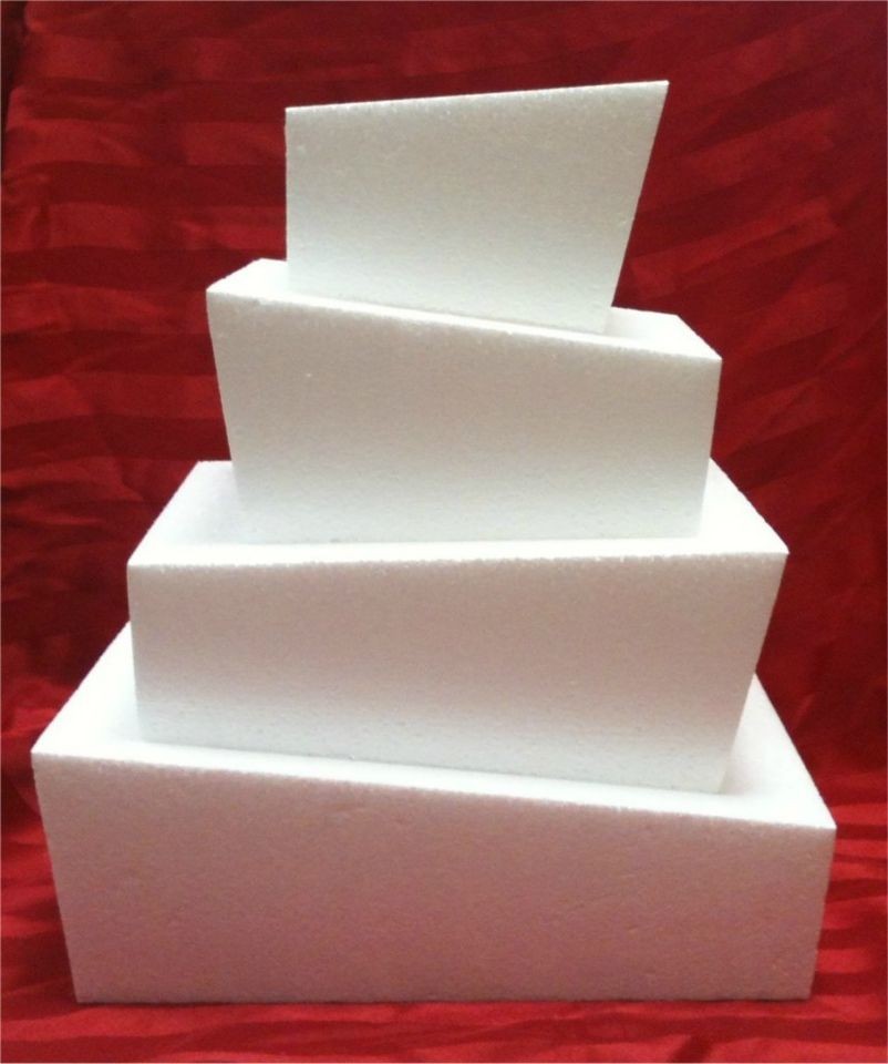 Square Topsy Turvy 4 pc Cake Dummy Set