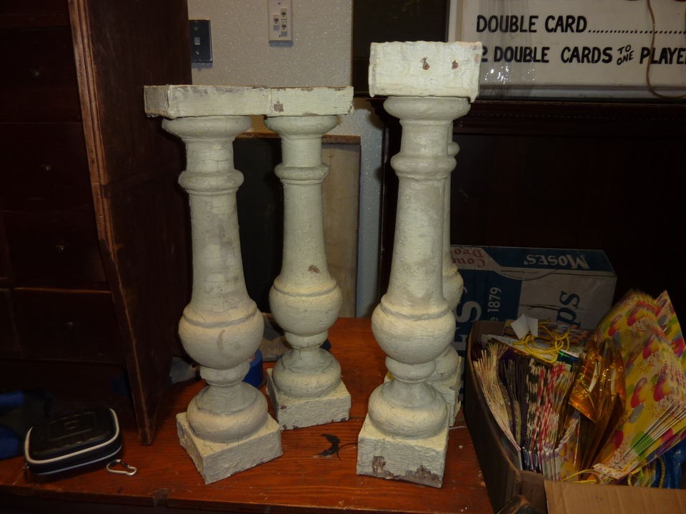 HUGE 4.75 square PORCH baluster RAILING spindles 21 + 22.75H old 