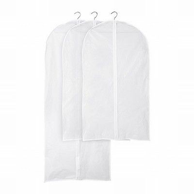 IKEA SVAJS Clothes Protector Bags SET of 3 Garment Storage Suit Cover 