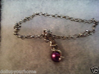 Purple Mermaid Charm Bracelet NEW BRA004