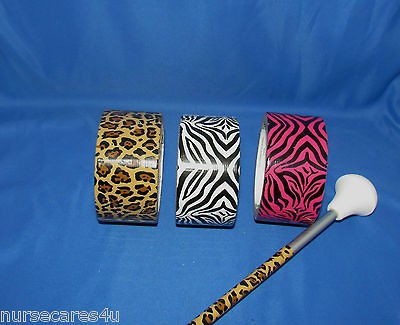 BATON TWIRLING ANIMAL PRINT TAPE BY THE ROLL, LEOPARD, ZEBRA, PINK 