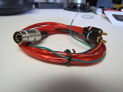 Bang & Olufsen Turntable Cable Gold Male DIN to GoldMale RCAs w/Ground 