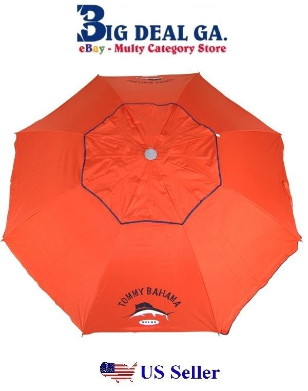 Tommy Bahama 7 Feet Sand Anchor Beach Umbrella With Tilt, 3 colors