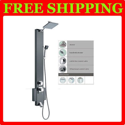   Steel Rainfall Shower Panel Tower Mutli Function Spa Bathtub Spout Spa