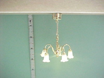 Battery Operated Light   5 Arm Lamp #C2S Dollhouse Miniature