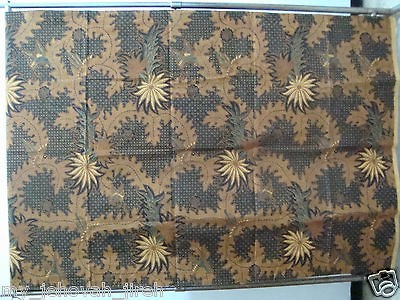 Indonesian Sarong Batik Tjap Fabric Textile Clothes Wax Dye Sogan FREE 