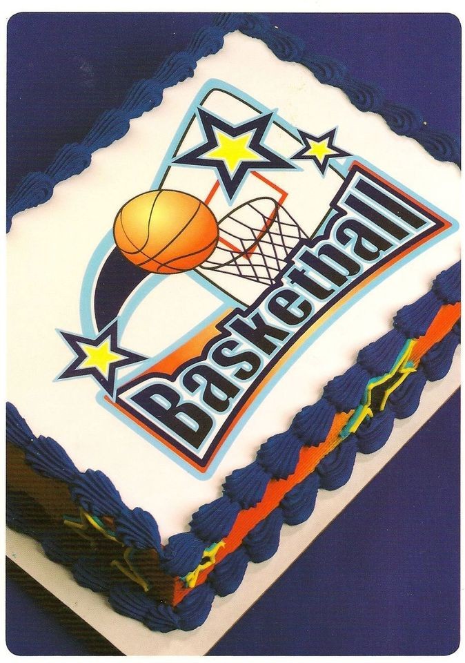 Basketball Edible Image ~ Edible Image Icing Cake Topper ~ LOOK