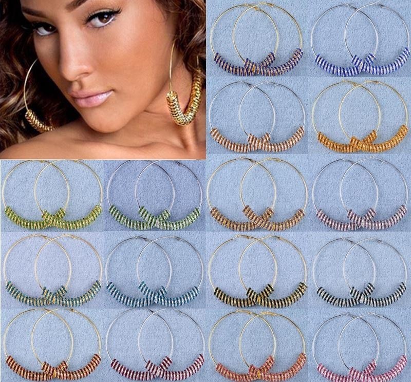 bead hoop earrings in Earrings