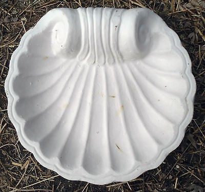 Heavy duty plastic shell birdbath mold plaster concrete mould poly 