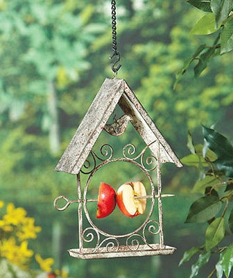 Hanging Bird Squirrel Fruit Feeder Metal Mothers Day Mom NIB Yard 