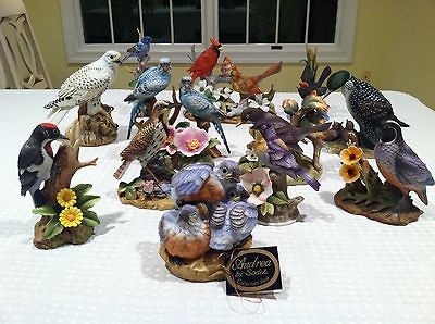   OF 12 NEW ANDREA BY SADEK FIGURINE BIRD BIRDS DUCKS FIGURES PERFECT