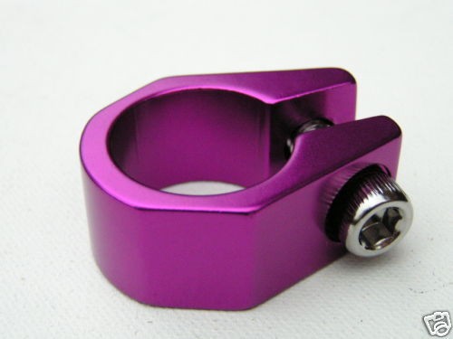 Tuf Neck style BMX alloy seat clamp 25.4mm PURPLE