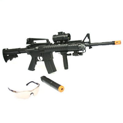   Semi Automatic Airsoft Rifle BB 240+ Fps Gun Air Soft W/ 1000 6mm BBs