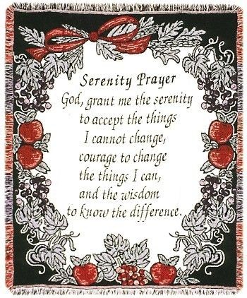 SERENITY PRAYER THROW / BLANKET MADE IN USA