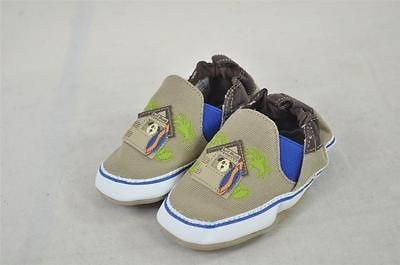 ROBEEZ SURF SHACK TAN BLUE BOYS CANVAS DOG SURF SHACK IMAGE INFANT 