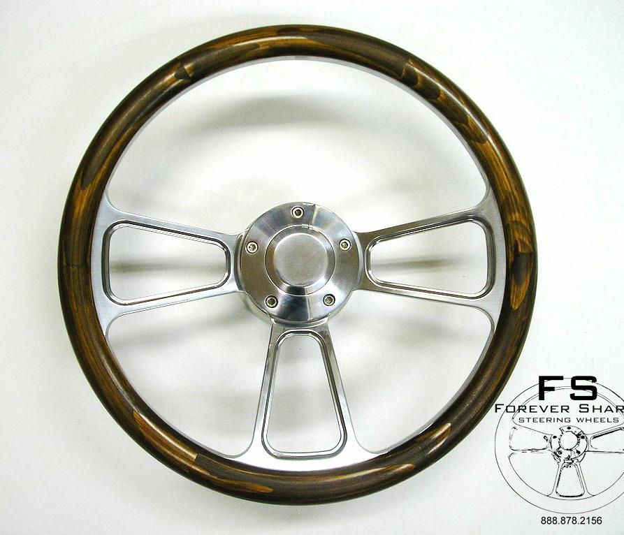 14 Stained Pine Wood Half Wrap Steering Wheel Set for Yamaha Golf 