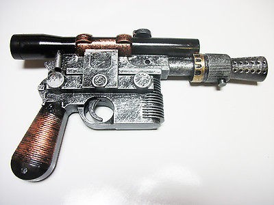 Han Solo Blaster with sound Lucas Film Ltd custom painted costume 