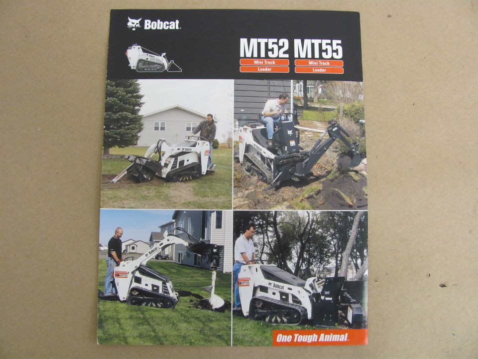 BOBCAT MT52 MT55 MINI TRACK LOADER SALES BROCHURE SKID STEER