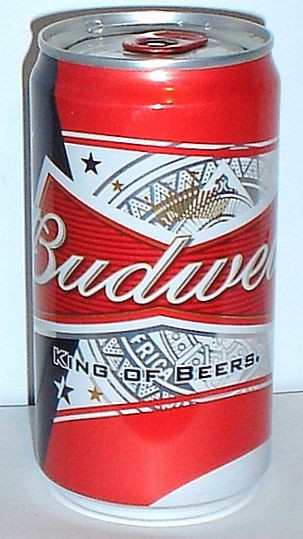 BUDWEISER 8 OZ BEER CAN 2012 STARS & STRIPES PATRIOTIC LABEL