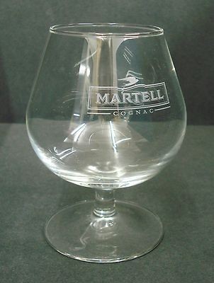 MARTELL COGNAC STEMMED BRANDY GLASS PUB HOME BAR USED
