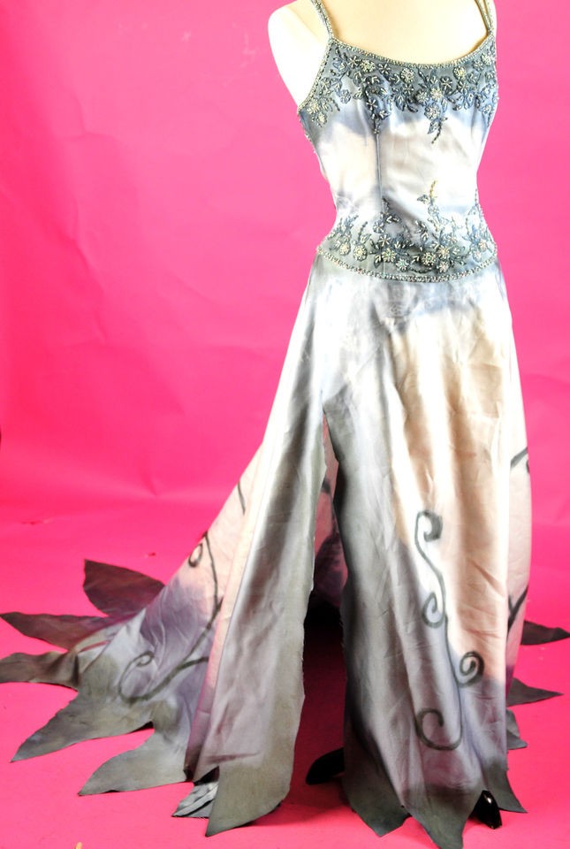   Tim Burton Corpse Bride Wedding Zombie Dress gown Costume Halloween L