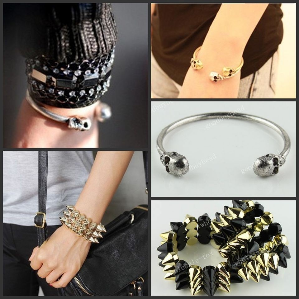   Punk Hedgehog Cool Cuff Skull Eagle Claw Bangle Bracelet 3 styles