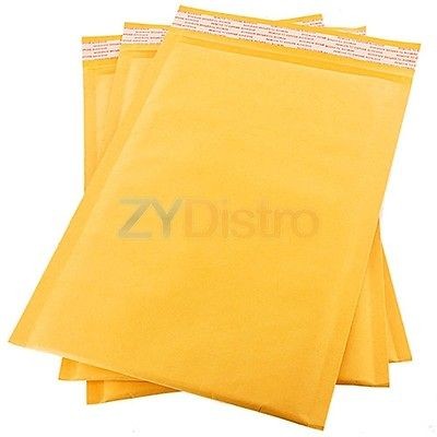 100 #000 4x8 Kraft Bubble Padded Envelopes Mailers Bags