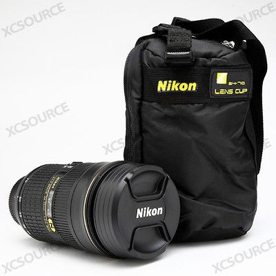 Nikon Camera Lens Cup Mug 24 70mm THERMOS Coffee + Pouch ZOOM ABLE 