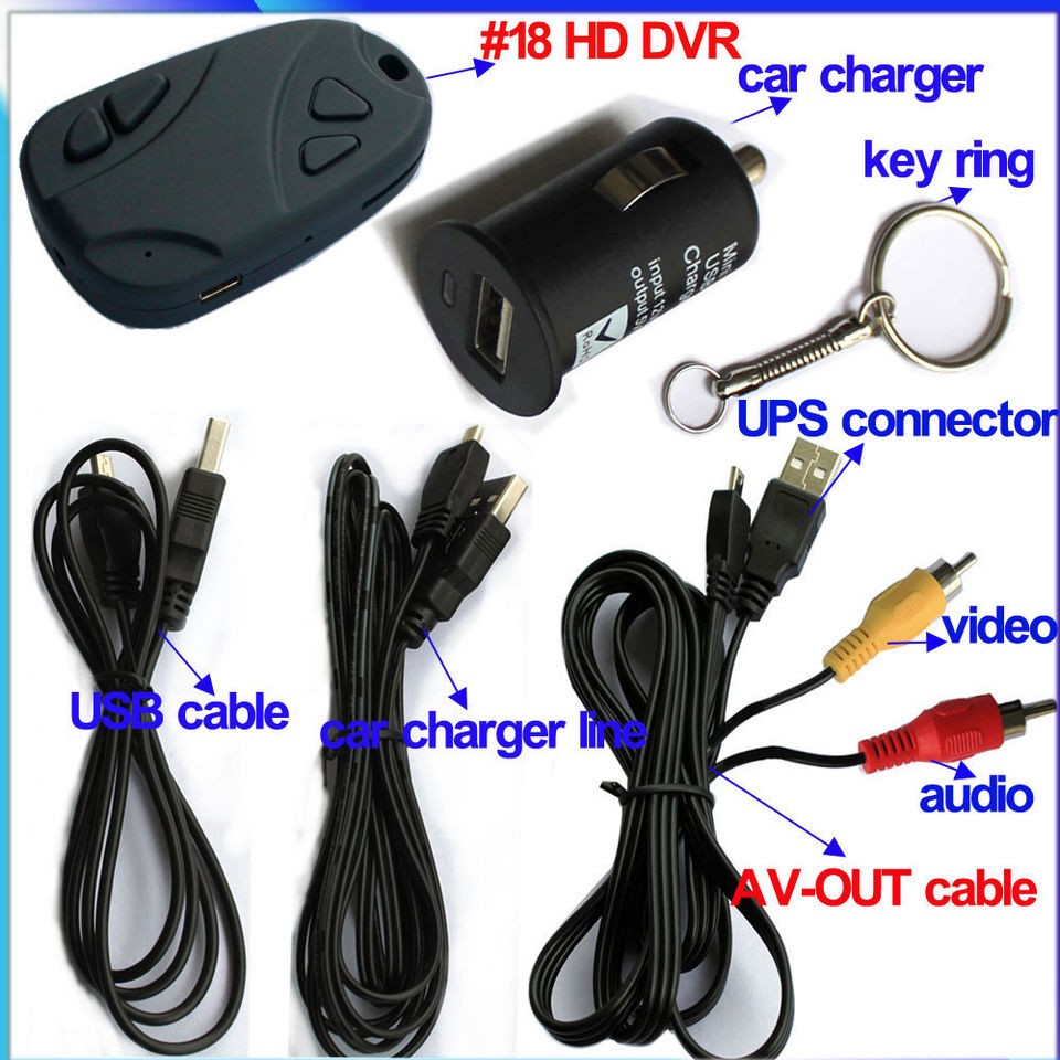 HD Hidden camera 808 #18 mini DV DVR AVI H.264 Video keyring camera 