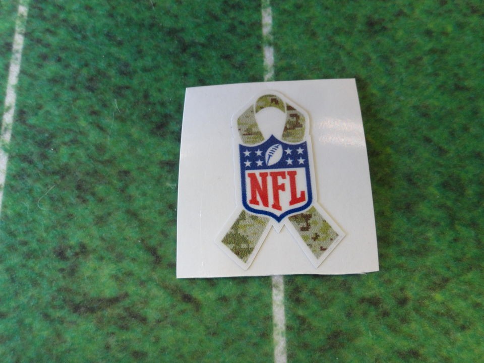 NFL Military Appreciation Camo Ribbon Football Helmet Decal Worn by 