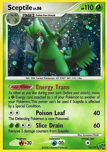 SCEPTILE #10/100 POKEMON Card STORMFRONT HOLO 110 HP