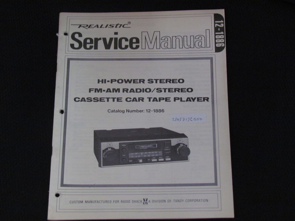   HI  POWER FM/AM RADIO /STEREO CASSETTE CAR TAPE PLAYER SERVICE MANUAL