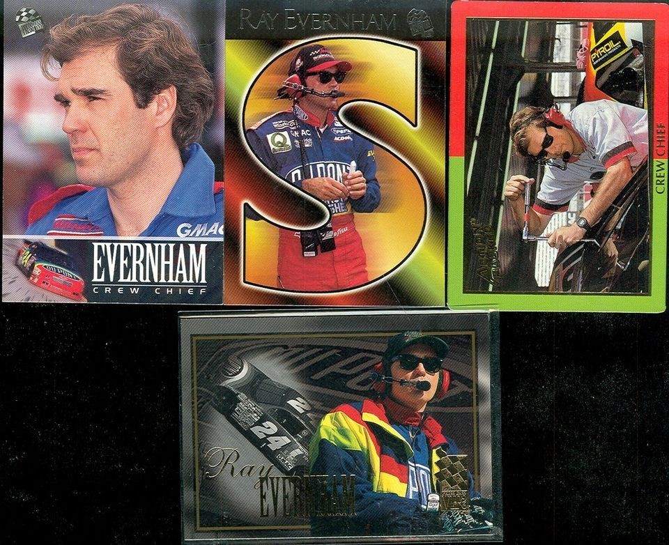 NASCAR HAZLETT, NJ 4 RAY EVERNHAM RACING CARDS SEE SCAN