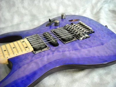 2012 IBANEZ BLUE QUILT TOP S570 w/ HARD CASEsHrEd mAcHiNe