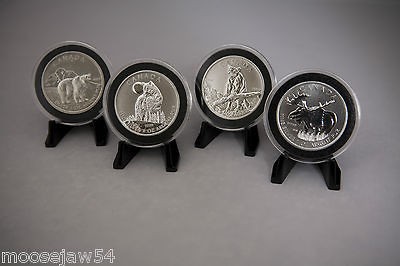 Canadian Wildlife Series Coins  Wolf  Grizzly   Cougar   Moose 