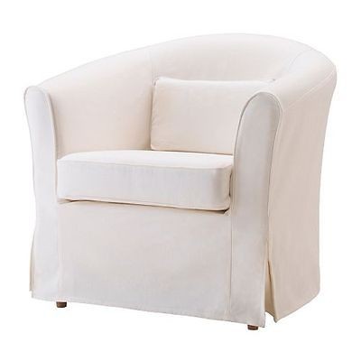   Ektorp Tullsta Barrell ARMCHAIR CHAIR w/ Slipcover Blekinge/White NEW